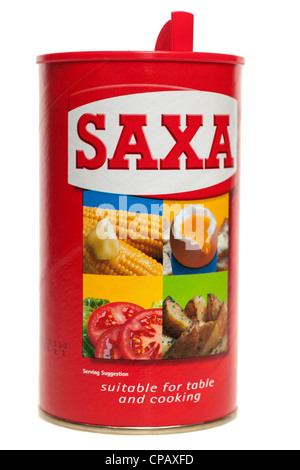 Récipient de Saxa le sel de table Banque D'Images