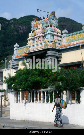 Seychelles, Mahe, temple hindou, Banque D'Images