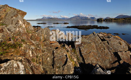 Sur le Loch à Eishort au Coulins, île de Skye, Écosse Banque D'Images