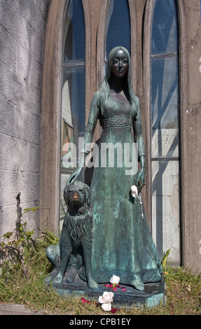 La statue de Liliana Crociati de Szaszak au cimetière de la Recoleta, Buenos Aires, Argentine, Banque D'Images