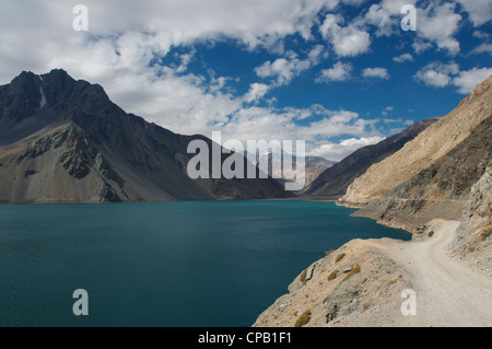 El Yeso resevoir Cajon del Maipo Chili Banque D'Images