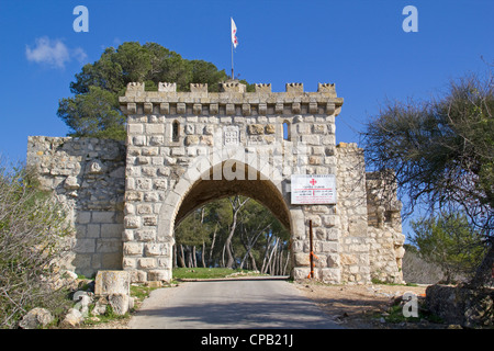 Le mont Tavor gates tous les vents de l'église de la Transfiguration Banque D'Images