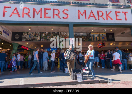 Les Pike Place Market Seattle Banque D'Images