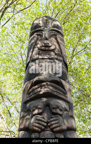 Les totems, Seattle Banque D'Images