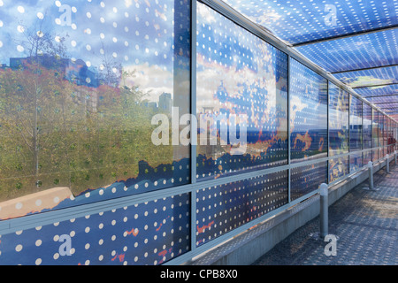 Couverture nuageuse de Seattle, Olympic Sculpture Park Banque D'Images