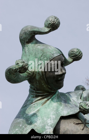 Statue de farceur de cour sur Henley Street Stratford Upon Avon Warwickshire par James Butler Banque D'Images