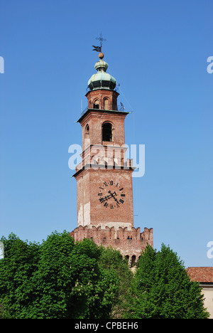 Tour Bramante, château Sforzesco, Vigevano, Pavie, Italie Banque D'Images