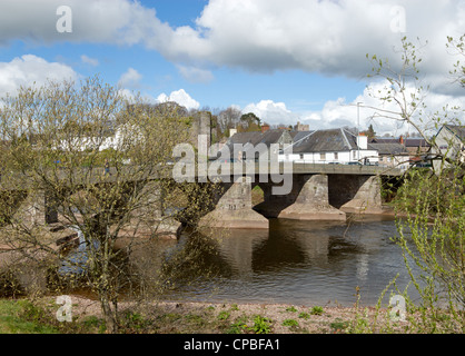 Brecon Bridge sur la rivière Usk. Pays de Galles au Royaume-Uni. Banque D'Images