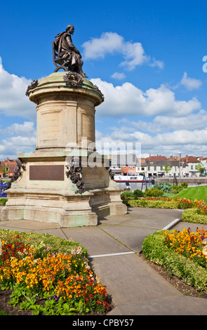 William Shakespeare Statue' Stratford Upon Avon Warwickshire Angleterre UK GB EU Europe Banque D'Images