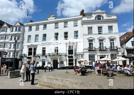 Royal Clarence Hotel à proximité de la cathédrale Devon Uk Banque D'Images