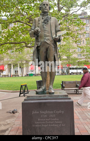 John Singleton Copley Copley Square statue en Banque D'Images