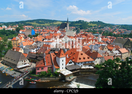 Centre historique de Cesky Krumlov, République tchèque - UNESCO World Heritage Banque D'Images