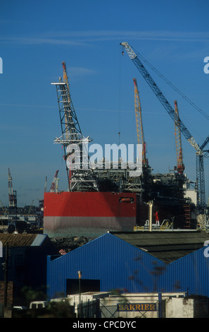 Bonga, le navire de production, de stockage, de déchargement (NPSD) été installé avec 22000tonnes de pétrole et du gaz de l'équipement. Banque D'Images