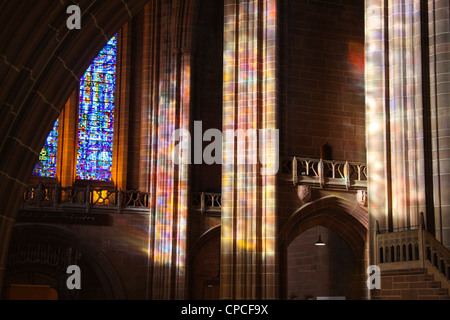 À l'intérieur de la cathédrale anglicane de Liverpool Banque D'Images