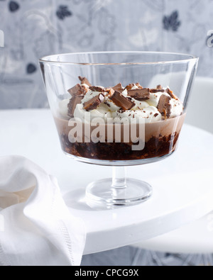 Bol de chocolat trifle Banque D'Images