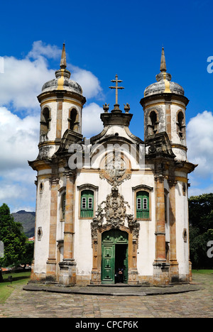 Ouro Preto, Brésil, Amérique du Sud, l'Igreja de São Francisco de Assis Banque D'Images