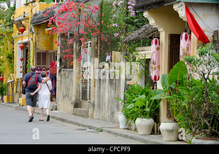 Vietnam, Da nang. bâtiment datant du xve siècle village de hoi An. Banque D'Images