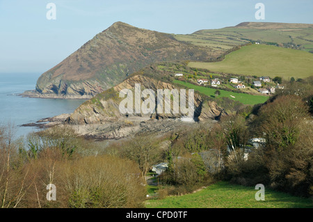 Point de mots cachés et de Combe Martin Beach, Devon Banque D'Images