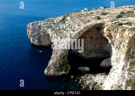 Grotte bleue près de Zurrieq, Malte, Méditerranée, Europe Banque D'Images