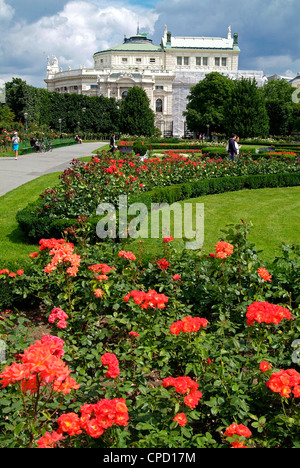 Volksgarten et Burgtheater, Vienne, Autriche, Europe Banque D'Images