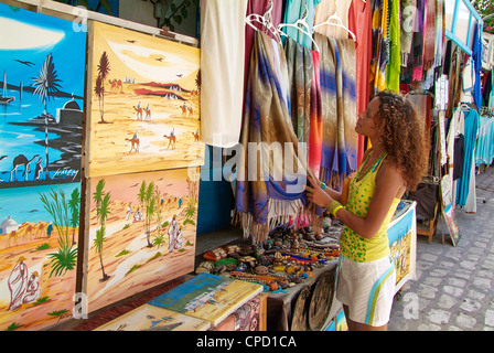 Bazar à Houmt Souk, l'île de Djerba, Tunisie, Afrique du Nord, Afrique Banque D'Images