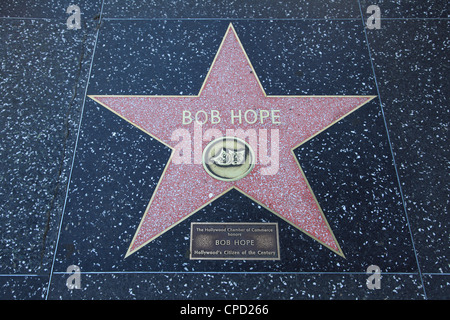 Bob Hope, Star, Hollywood Walk of Fame, Hollywood Boulevard, Hollywood, Los Angeles, Californie, USA Banque D'Images