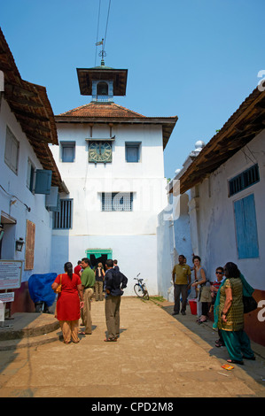 Synagogue dans le quartier juif, le fort Cochin (Kochi), Kerala, Inde, Asie Banque D'Images