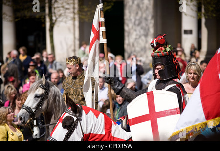 Célébrations du Jour de la Saint George's en 2010, Londres, Angleterre, Royaume-Uni, Europe Banque D'Images