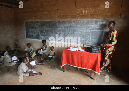 L'école primaire en Afrique, Hevie, Bénin, Afrique de l'Ouest, l'Afrique Banque D'Images