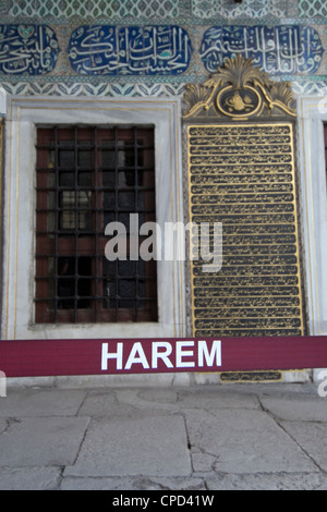 Cordon en harem, le palais de Topkapi, Istanbul, Turquie Banque D'Images