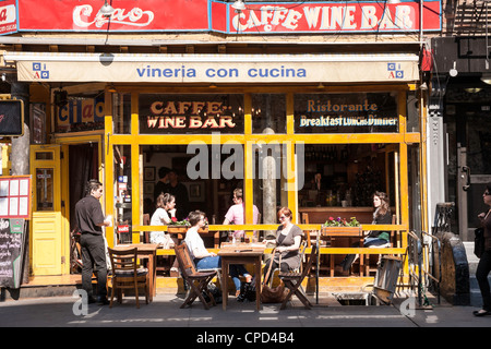 Caio Caffe et bar à vin, Bleecker Street, NYC Banque D'Images