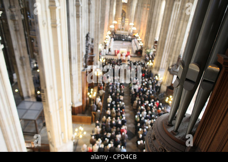 Messe en l'église Saint-Eustache, Paris, France, Europe Banque D'Images