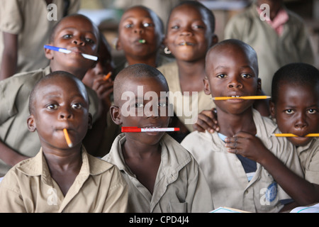 L'école primaire en Afrique, Lomé, Togo, Afrique de l'Ouest, l'Afrique Banque D'Images