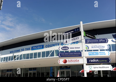 Le terrain dans le comté de Probiz Hove Brighton Sussex UK Accueil du Sussex County Cricket Club Banque D'Images