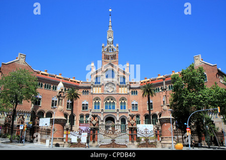 Hôpital de Sant Paul, Barcelone, Espagne Banque D'Images