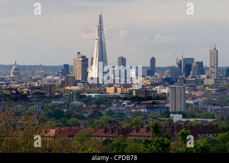 Le Shard et la Cathédrale St Paul. Saint Thomas d'hôpital immédiatement à gauche du fragment. Ville de Londres. HOMER SYKES Banque D'Images