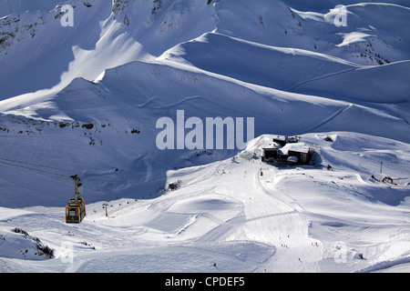Le téléphérique de Nebelhorn Allgau et Alpes, près de Oberstdorf, Bavaria, Germany, Europe Banque D'Images