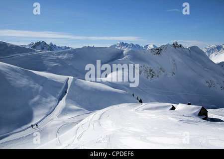 Vue de l'Allgau à Nebelhorn Oberstdorf près de Alpes, Bavaria, Germany, Europe Banque D'Images