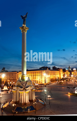 La place de l'indépendance, Maidan, Kiev, Ukraine, l'Europe Banque D'Images