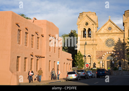 Basilique Cathédrale de Saint François d'Assise, Santa Fe, Nouveau Mexique, États-Unis d'Amérique, Amérique du Nord Banque D'Images