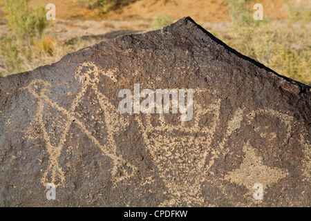 Petroglyph National Monument (Boca Negra Canyon), Albuquerque, Nouveau Mexique, États-Unis d'Amérique, Amérique du Nord Banque D'Images