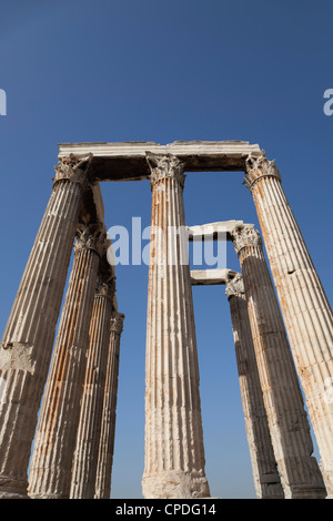 Temple de Zeus Olympien, Athènes, Grèce, Europe Banque D'Images