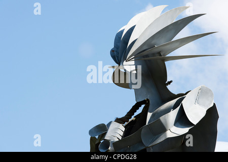 Plowman metal sculpture, Eden Project, Cornwall, Angleterre Banque D'Images