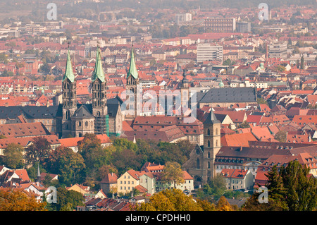 Toits de Bamberg, Bavière, Allemagne, Europe Banque D'Images