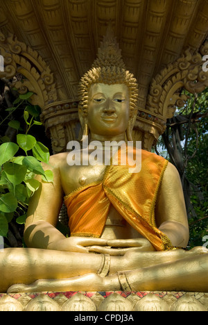 Statue de Bouddha, Wat Si Muang, Vientiane, Laos, Indochine, Asie du Sud-Est, l'Asie Banque D'Images