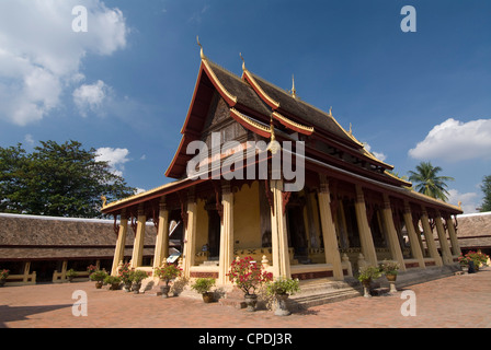 Wat Si Saket, Vientiane, Laos, Indochine, Asie du Sud-Est, l'Asie Banque D'Images