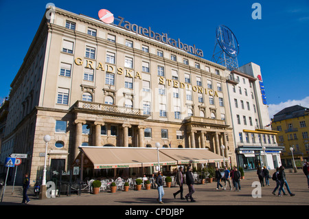 Le Trg Bana Jelačića Jelacic Zagreb Croatie Europe Banque D'Images