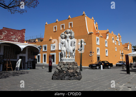 Genèse Statue, les artistes trimestre (Barrio del Artista), Puebla, centre historique, l'État de Puebla, au Mexique, en Amérique du Nord Banque D'Images