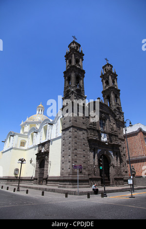Eglise de San Cristobal (Templo de San Cristobal), Puebla, centre historique, l'État de Puebla, au Mexique, en Amérique du Nord Banque D'Images