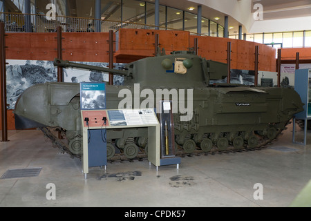 La Churchill Mark VII tank la pièce à l'affiche au Musée de la cuve, Bovington, dans le Dorset. UK. Banque D'Images